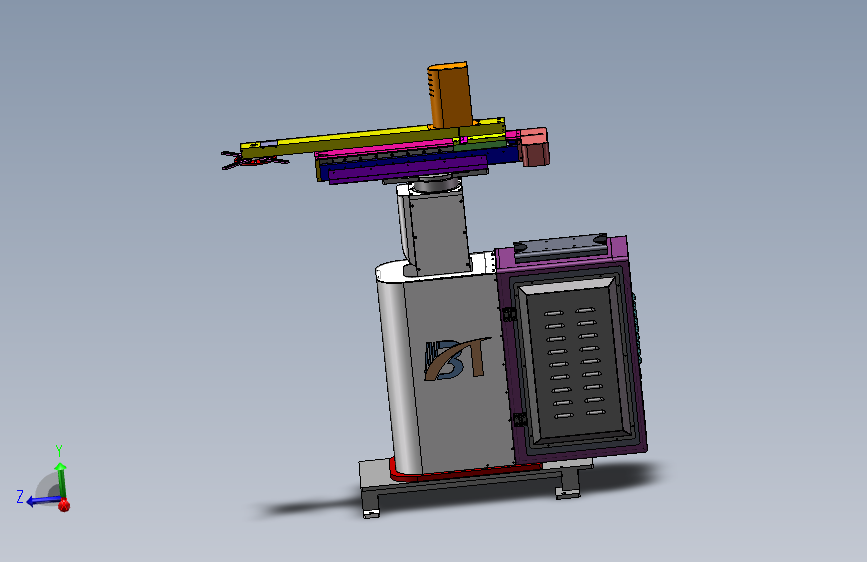 四轴冲压机械手 3D模型SolidWorks三维设计图