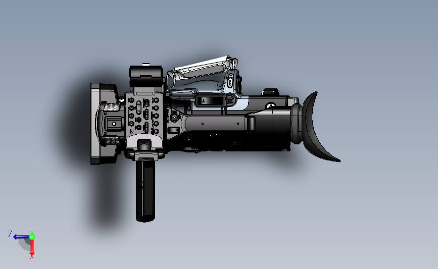 索尼Sony hvr z1u hi-def高清摄像机模型3D图纸 3D模型SolidWorks三维设计图