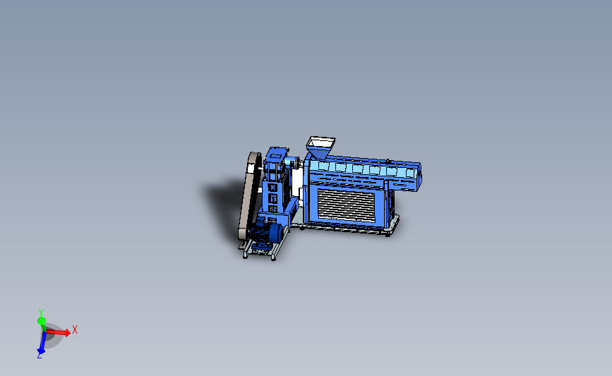 塑料管材挤出机3d模型（结构非常详细） 3D模型SolidWorks三维设计图