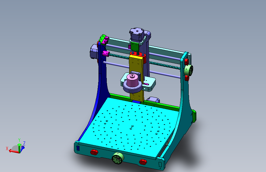 通用微型CNC设计3D模型SolidWorks三维设计图ProE设计