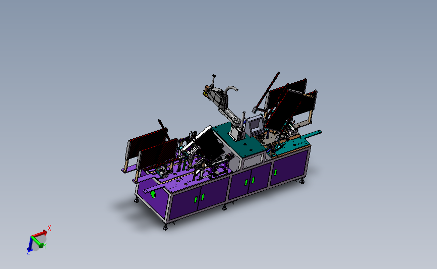 台达SMT之方形SMD元件插件机设备 3D模型SolidWorks三维设计图