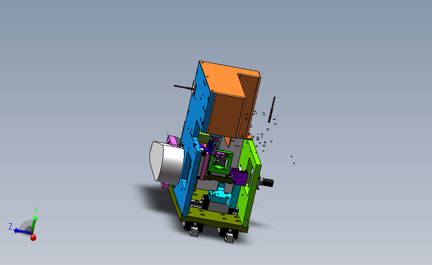 凸轮折弯机、凸轮折弯模组机构3D模型SolidWorks三维设计图