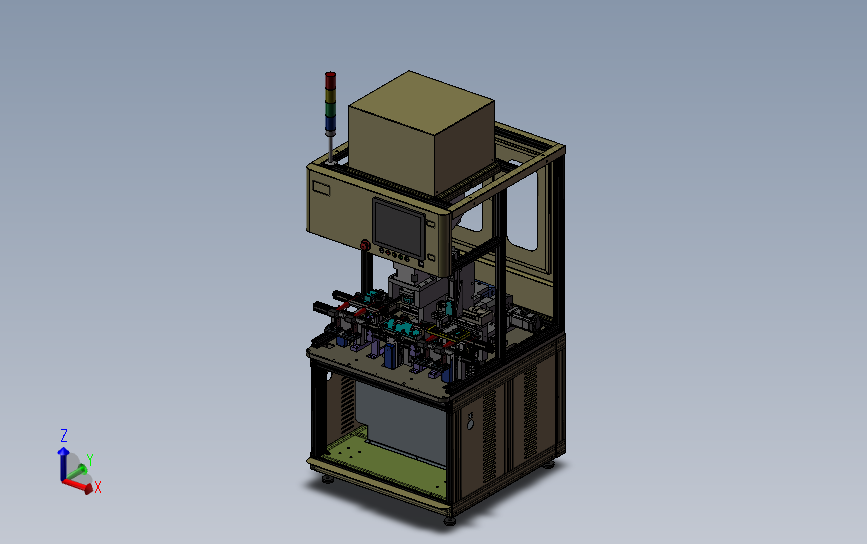 条码扫描、检测设备（非标机）3D模型SolidWorks三维设计图
