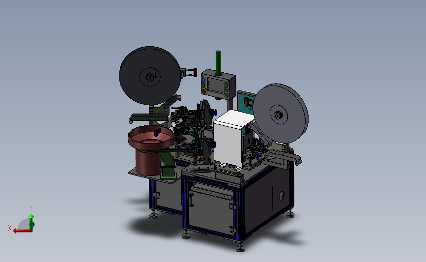 五金件自动组装机 3D模型SolidWorks三维设计图