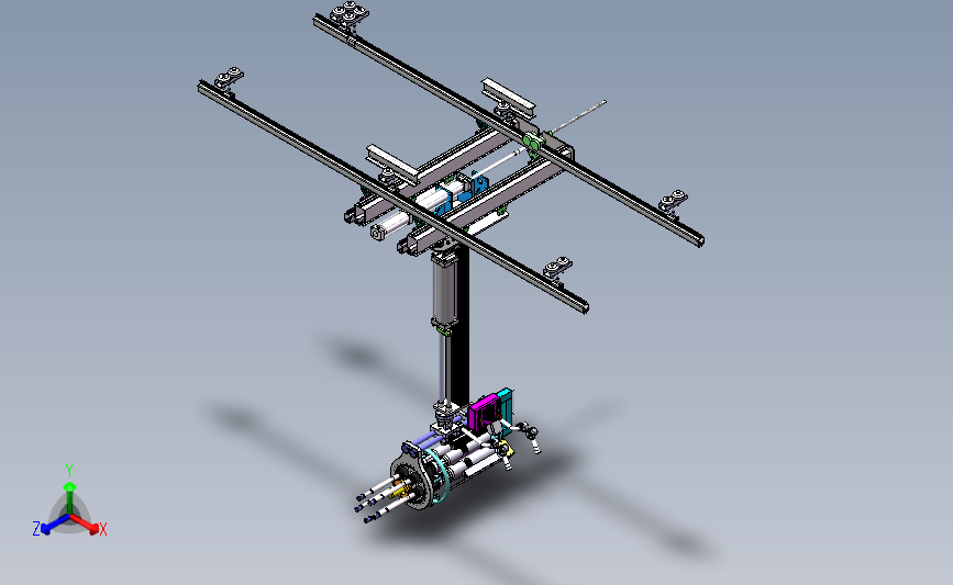 五轴螺栓拧紧机 3D模型SolidWorks三维设计图