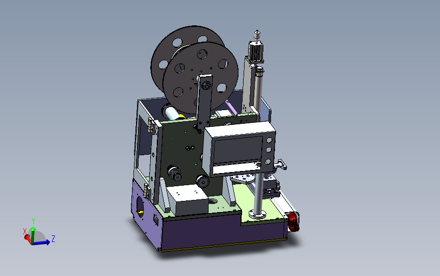 完整贴标签机 3D模型SolidWorks三维设计图