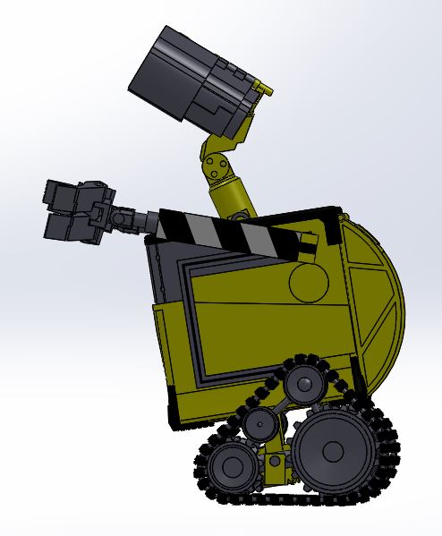 可爱瓦力机器人玩具sw模型