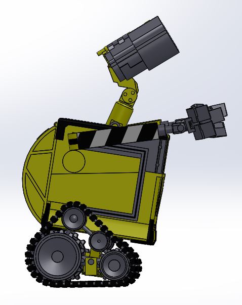 可爱瓦力机器人玩具sw模型