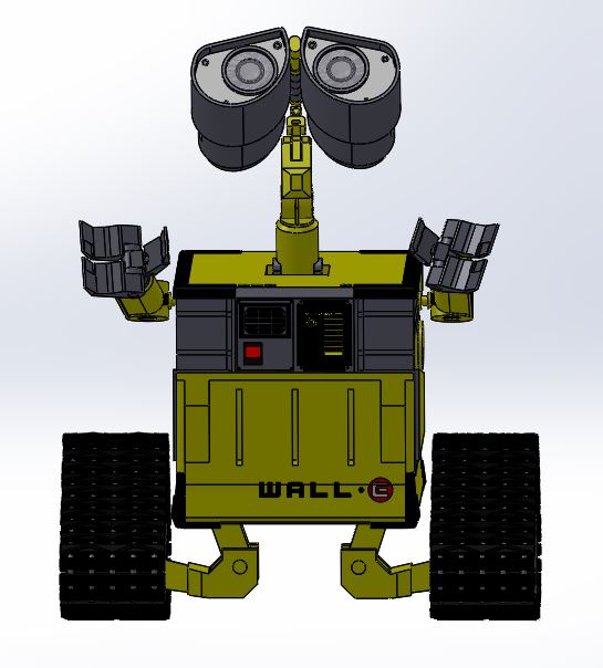 可爱瓦力机器人玩具sw模型