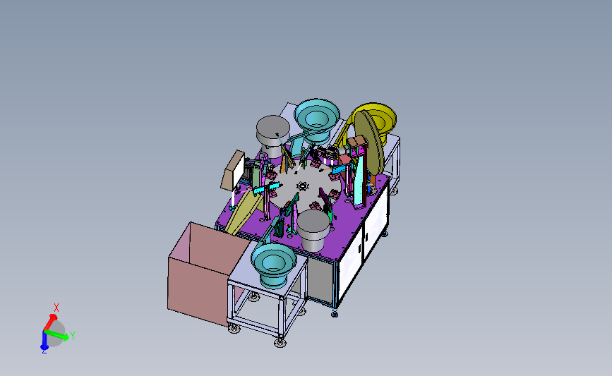 五工位组装机 3D模型SolidWorks三维设计图