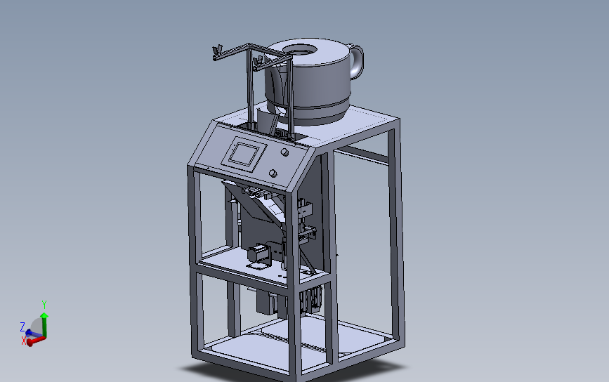 外包装袋热封真空包装机（SW设计） 3D模型SolidWorks三维设计图