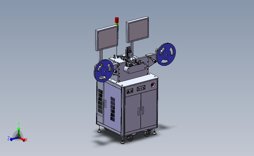 微电子产品检查设备（编带上下料检查） 3D模型SolidWorks三维设计图