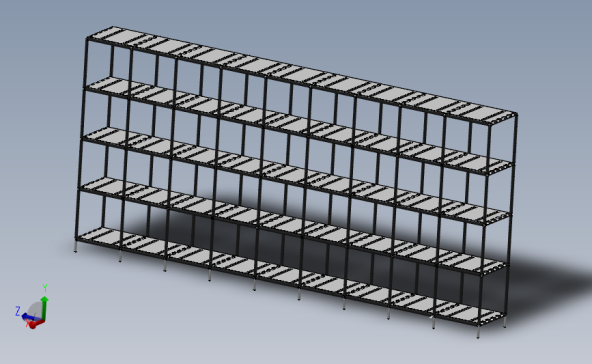 拼装展示架 3D模型SolidWorks三维设计图