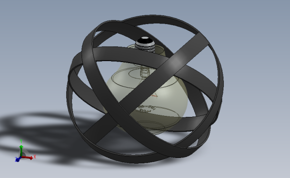 吸顶灯灯罩 3D模型SolidWorks三维设计图