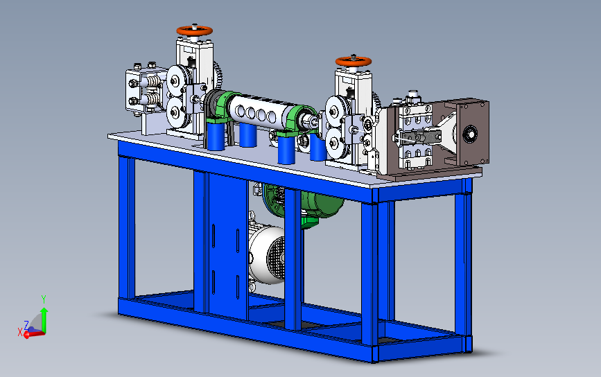 线材矫直机 3D模型SolidWorks三维设计图
