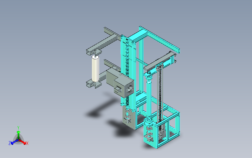 纤维缠绕机 3D模型SolidWorks三维设计图