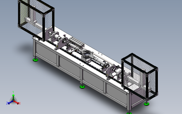 卧式双头油封压机、自动压油封设备 3D模型SolidWorks三维设计图
