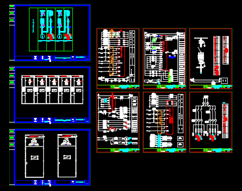10KV高压电机就地补偿柜一次二次原理图纸