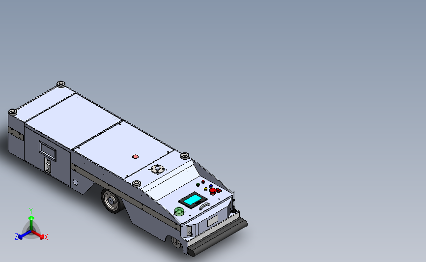 详细潜伏式AGV牵引车 600公斤系3D模型SolidWorks三维设计图