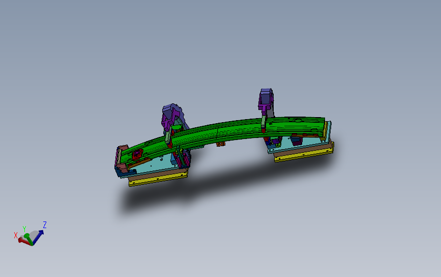 气缸保险杠打孔机 3D模型SolidWorks三维设计图