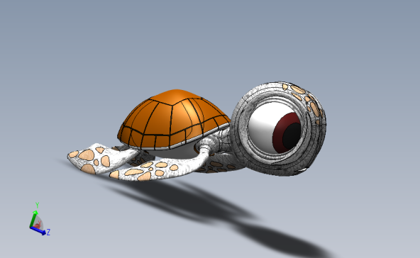 小海龟 3D模型SolidWorks三维设计图