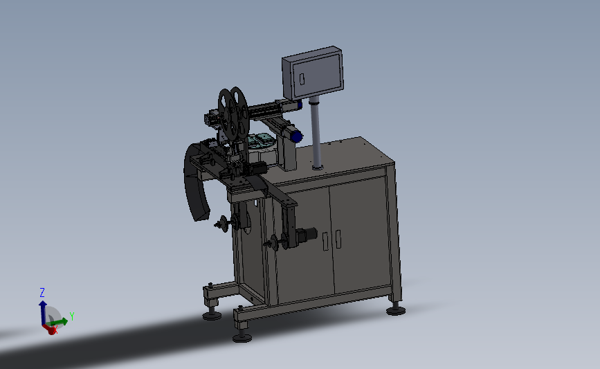 片料转移载带包装机设计套图3D模型SolidWorks三维设计图