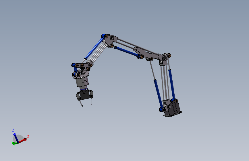 气动机械手臂 3D模型SolidWorks三维设计图