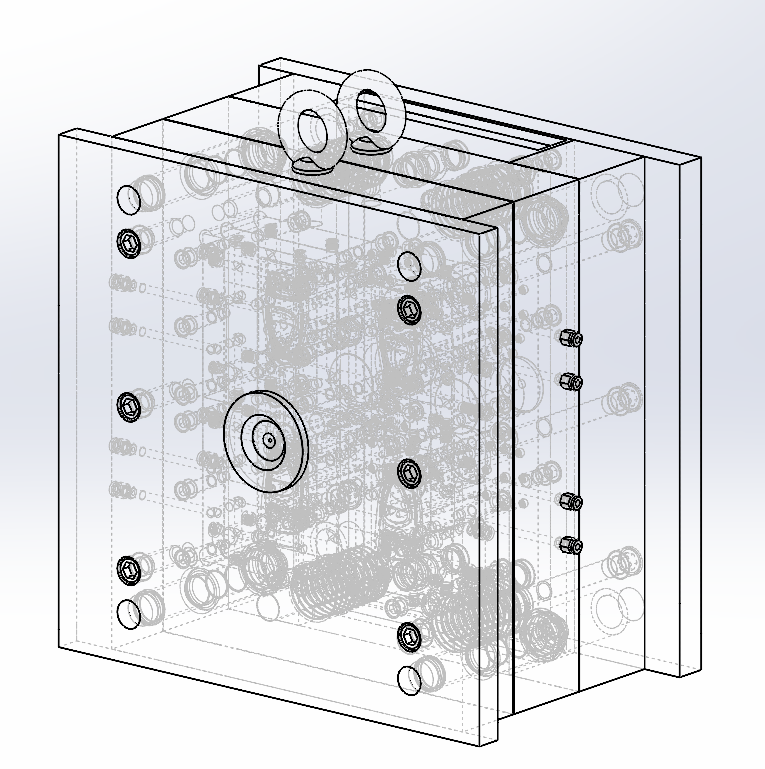 按键注塑模具图