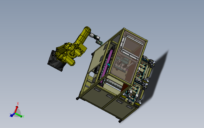 苹果手机全自动扫码设备3D模型SolidWorks三维设计图