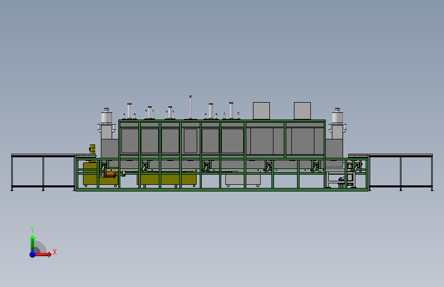 汽车发动机缸体缸盖抬起步进式清洗机 3D模型SolidWorks三维设计图