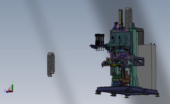 汽车缸体翻转和下缸体螺栓返松机3D模型SolidWorks三维设计图