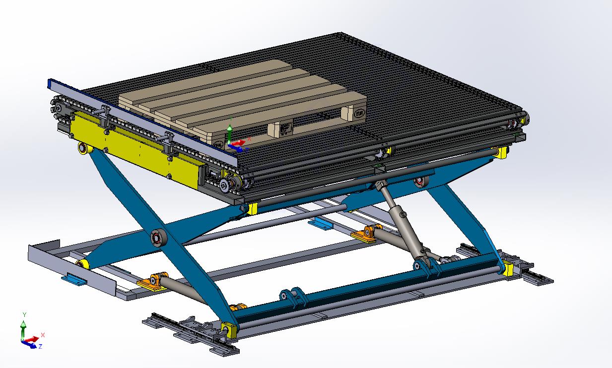 剪叉式升降链板输送机