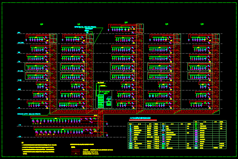 某建筑火灾自动报警及消防联动系统设计方案CAD图