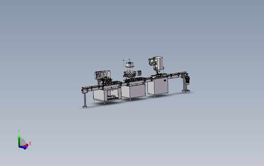 全自动化瓶装饮料生产线3D模型SolidWorks三维设计图