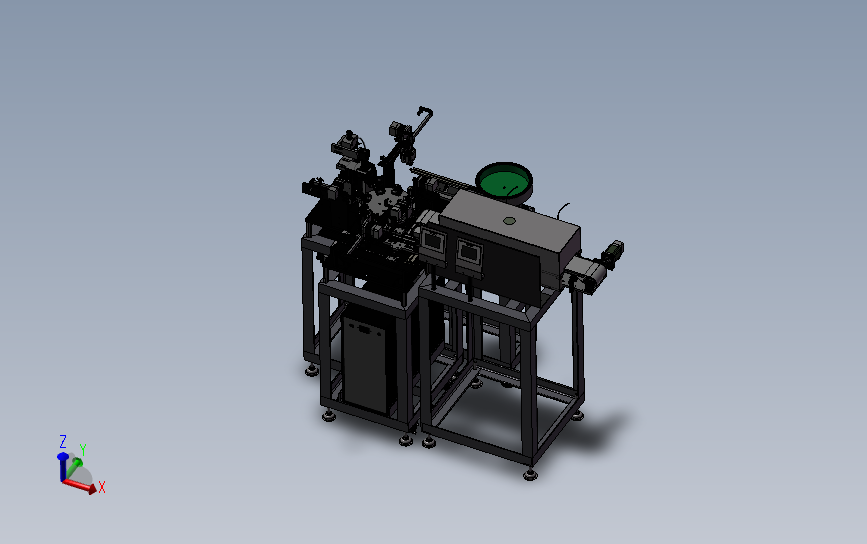 全自动核心组件邦定机（带陶瓷加热炉）SW设计 3D模型SolidWorks三维设计图