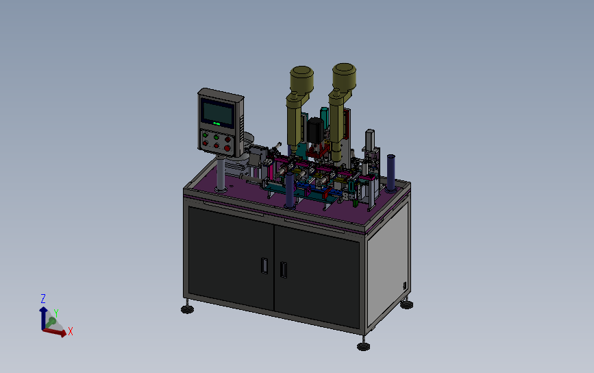 苹果钛螺母自动钻孔攻牙倒角机设备 3D模型SolidWorks三维设计图