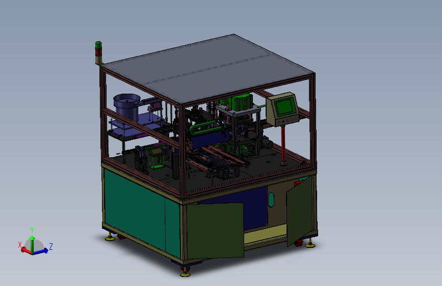 全自动电感器组装机3D模型SolidWorks三维设计图
