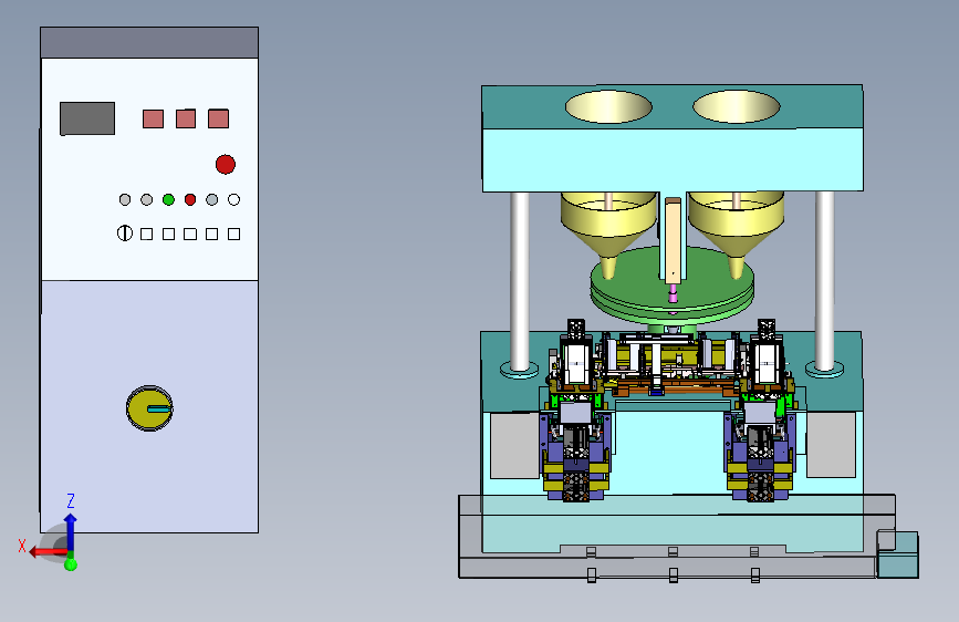 全自动LED插灯机（可改装为节能灯插件机） 3D模型SolidWorks三维设计图