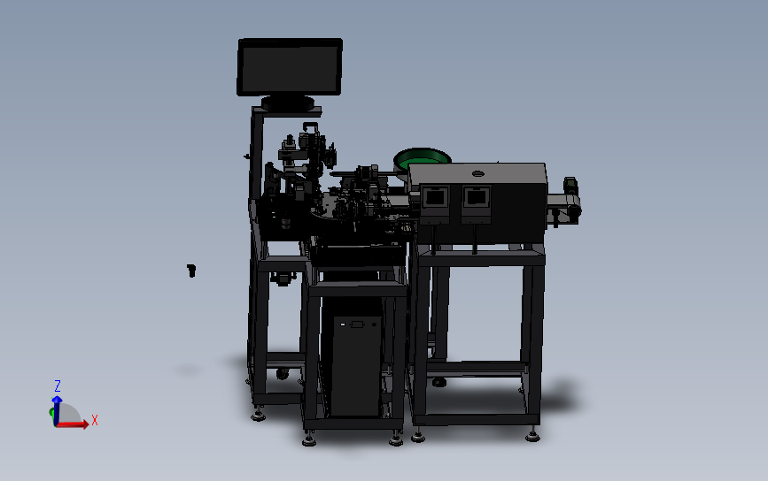 全自动电感器的组装焊接点胶机 3D模型SolidWorks三维设计图