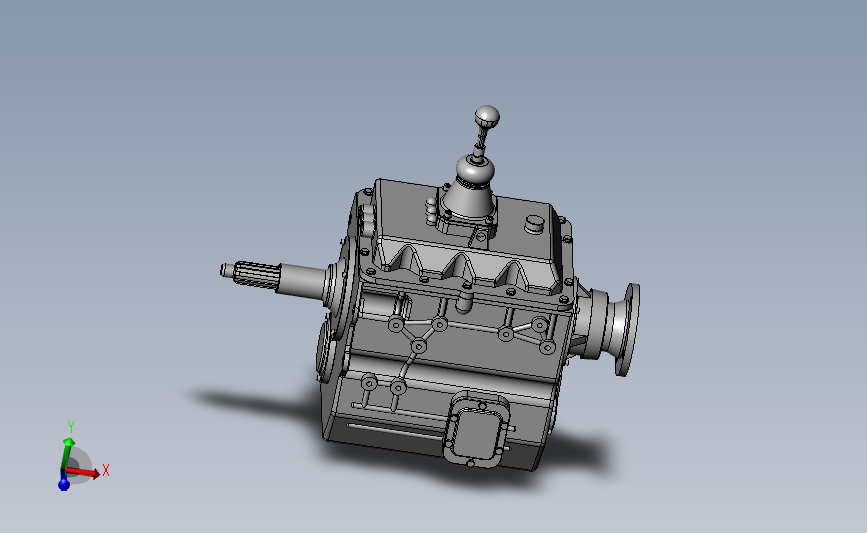 轻卡变速箱总成 3D模型SolidWorks三维设计图