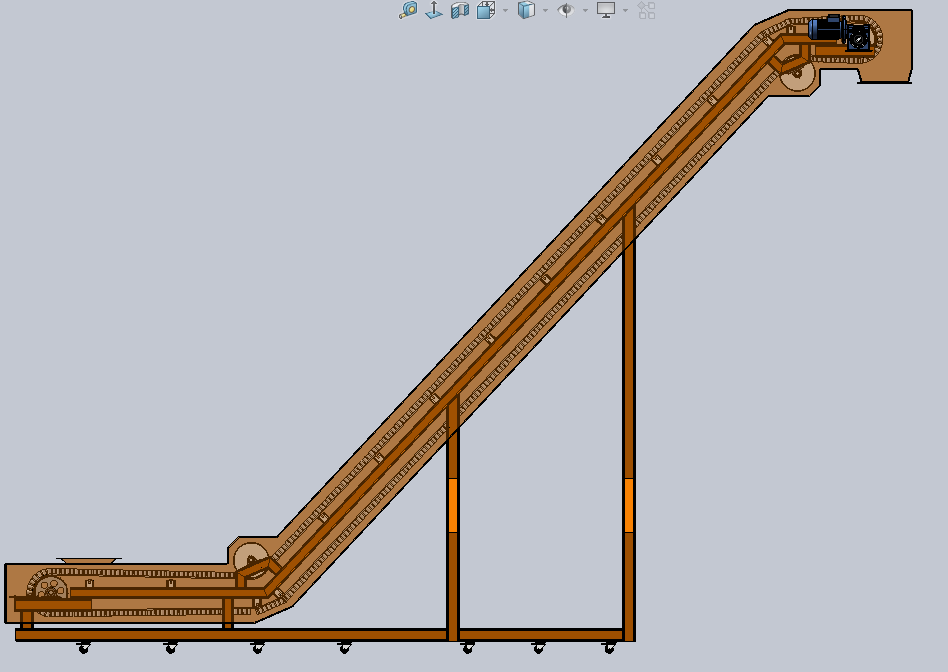 B450移动封闭式大倾角皮带机