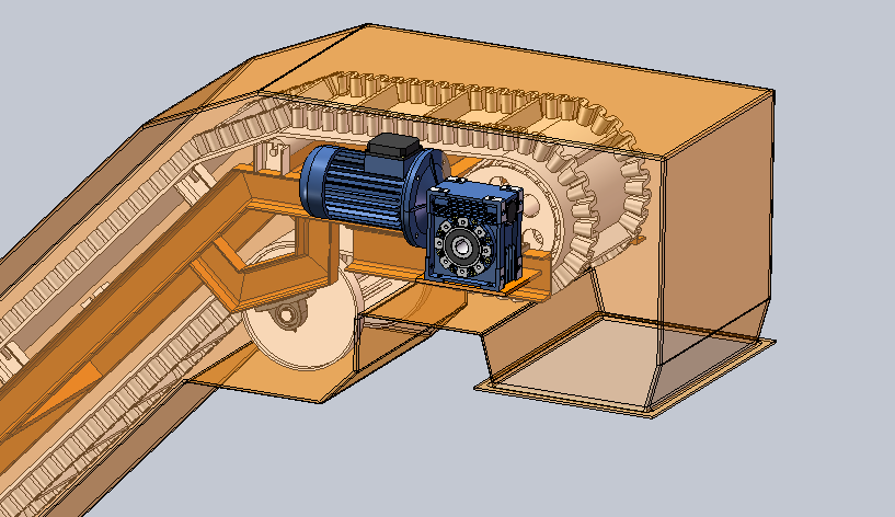 B450移动封闭式大倾角皮带机