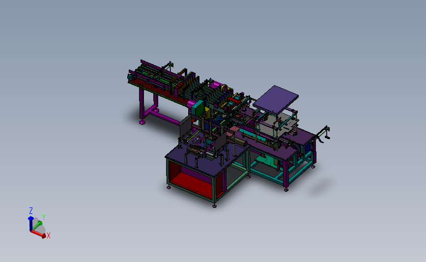 全自动纸箱包装机设计 3D模型SolidWorks三维设计图