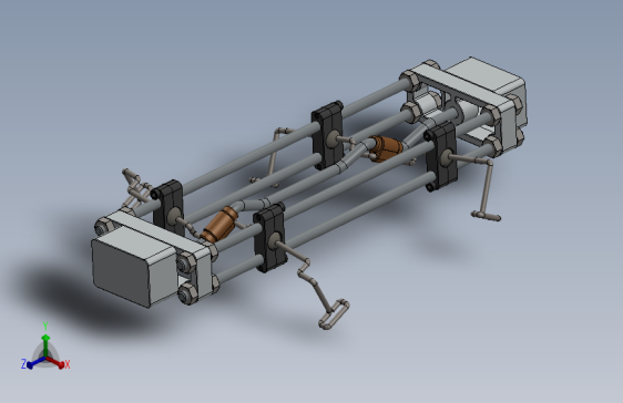 蝾螈慢行机构 3D模型SolidWorks三维设计图
