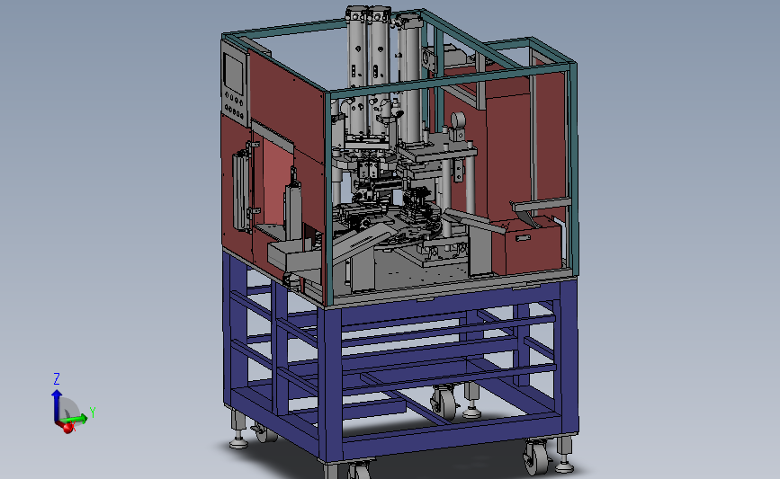 全自动六工位拉铆机 3D模型SolidWorks三维设计图