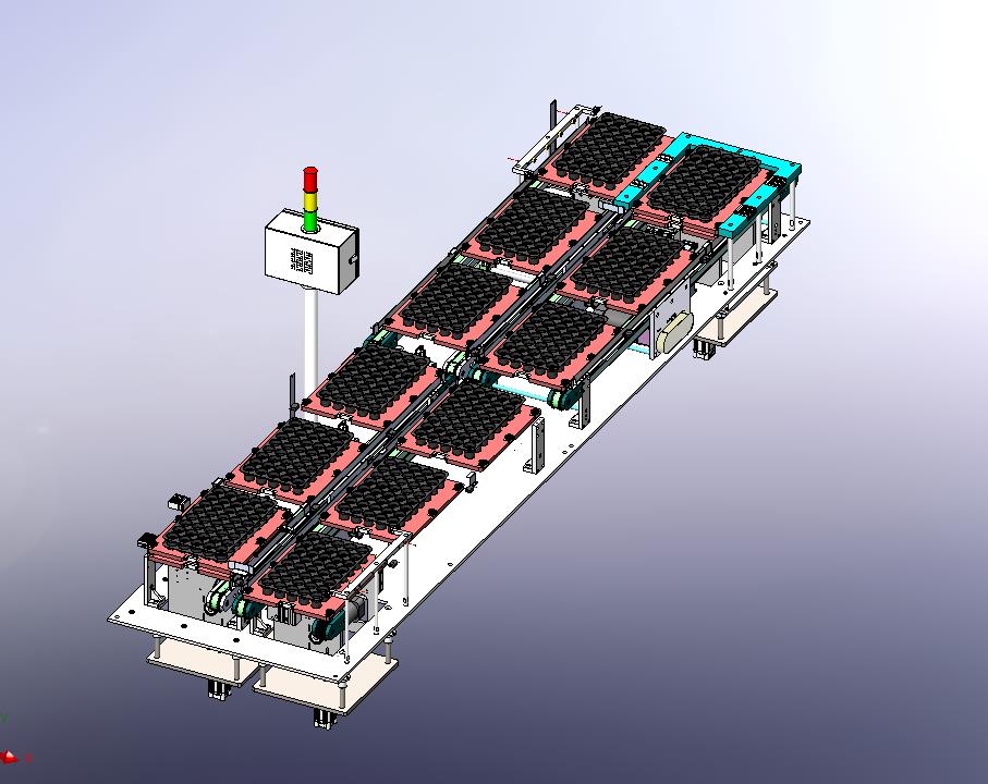 托盘顶升移栽循环输送系统-皮带输送