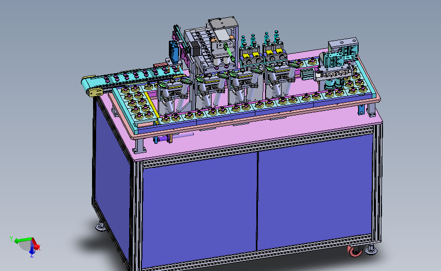 全自动喇叭点胶组装机 3D模型SolidWorks三维设计图