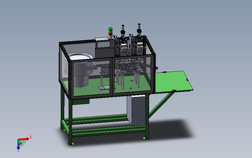 全自动五合一通孔倒角一体机 3D模型SolidWorks三维设计图