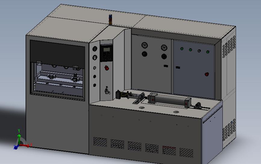 全自动压力测试机 3D模型SolidWorks三维设计图