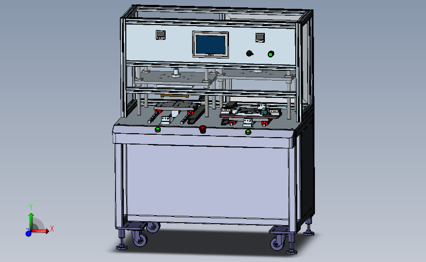 热熔设备、保压热压机设备 3D模型SolidWorks三维设计图